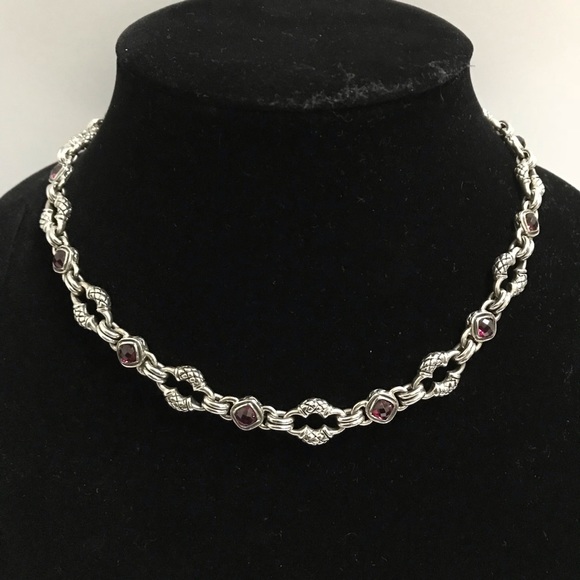 Scott Kay Jewelry - Scott Kay Rhodolite Garnet Sterling & 18k Gold